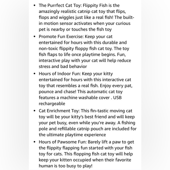 FLIPPITY FISH Interactive Cat Toy - Picture 3 of 7